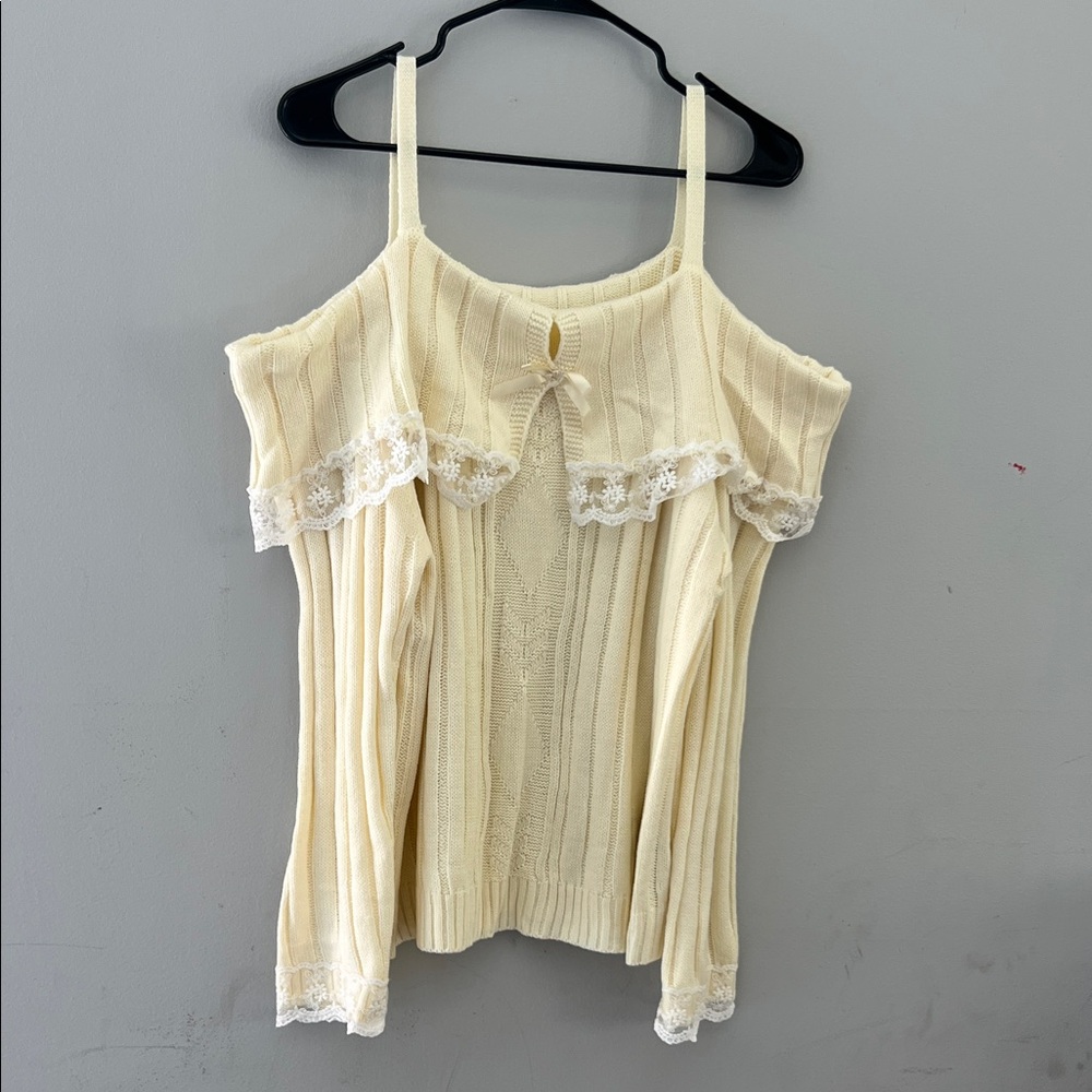 SHEIN Cream Lace Trim Camisole.  ‎  CAJA.   #.  3